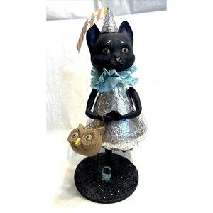 Bethany Lowe Design Black Cat Halloween Figurine Trick o Treater